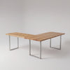 Solid White Oak L-Shaped Desk