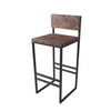 Contour Walnut Bar Stool with Back