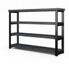 Industrial Wood Bookshelf with 4 Shelves