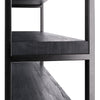 Industrial Black Bookshelf with 4 Shelves