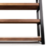 Industrial Walnut Bookshelf with 4 Shelves