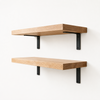 Oak Wall Shelves with Bracket
