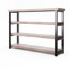 Industrial Wood Bookshelf with 4 Shelves