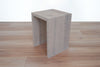 White Waterfall End Table
