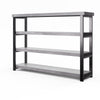 Industrial Wood Bookshelf with 4 Shelves