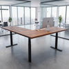 Solid Walnut L Shaped Standing Desk