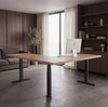 Solid White Oak L Shaped Standing Desk