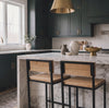 Contour Oak Bar Stool with Back
