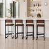 Solid Walnut Modern Bar Stool | Handcrafted Welded Steel Frame | Luxury Designer Kitchen Seating