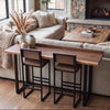 Live Edge Walnut Sofa Bar Table With Edge
