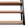Industrial Oak Bookshelf with 4 Shelves