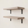 Oak Wall Shelves with Bracket
