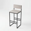 Contour Oak Bar Stool with Back
