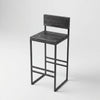 Contour Oak Bar Stool with Back