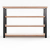 Industrial Wood Bookshelf with 4 Shelves
