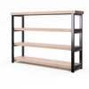 Industrial Oak Bookshelf with 4 Shelves