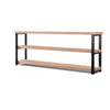 Verona Industrial Wood Low Bookshelf