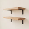 Oak Wall Shelves with Bracket