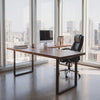 Solid Wood L-Shaped Desk – Walnut & White Oak | Artisan Born