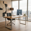 Solid White Oak L-Shaped Desk