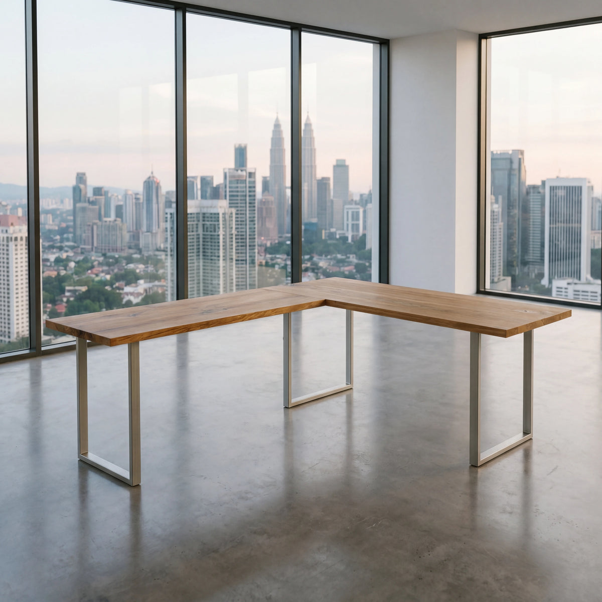 Solid White Oak L-Shaped Desk– Artisan Born