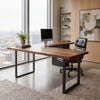 Solid Walnut L-Shaped Desk