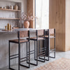 Contour Walnut Bar Stool with Back