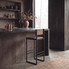Contour Walnut Bar Stool with Back