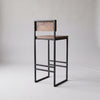 Contour Walnut Bar Stool with Back