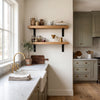 Oak Wall Shelves with Bracket