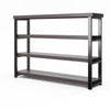 Industrial Wood Bookshelf with 4 Shelves