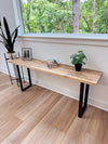 Rustic White Oak Console Table