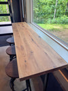 Rustic White Oak Bar Table