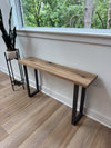 Rustic White Oak Console Table