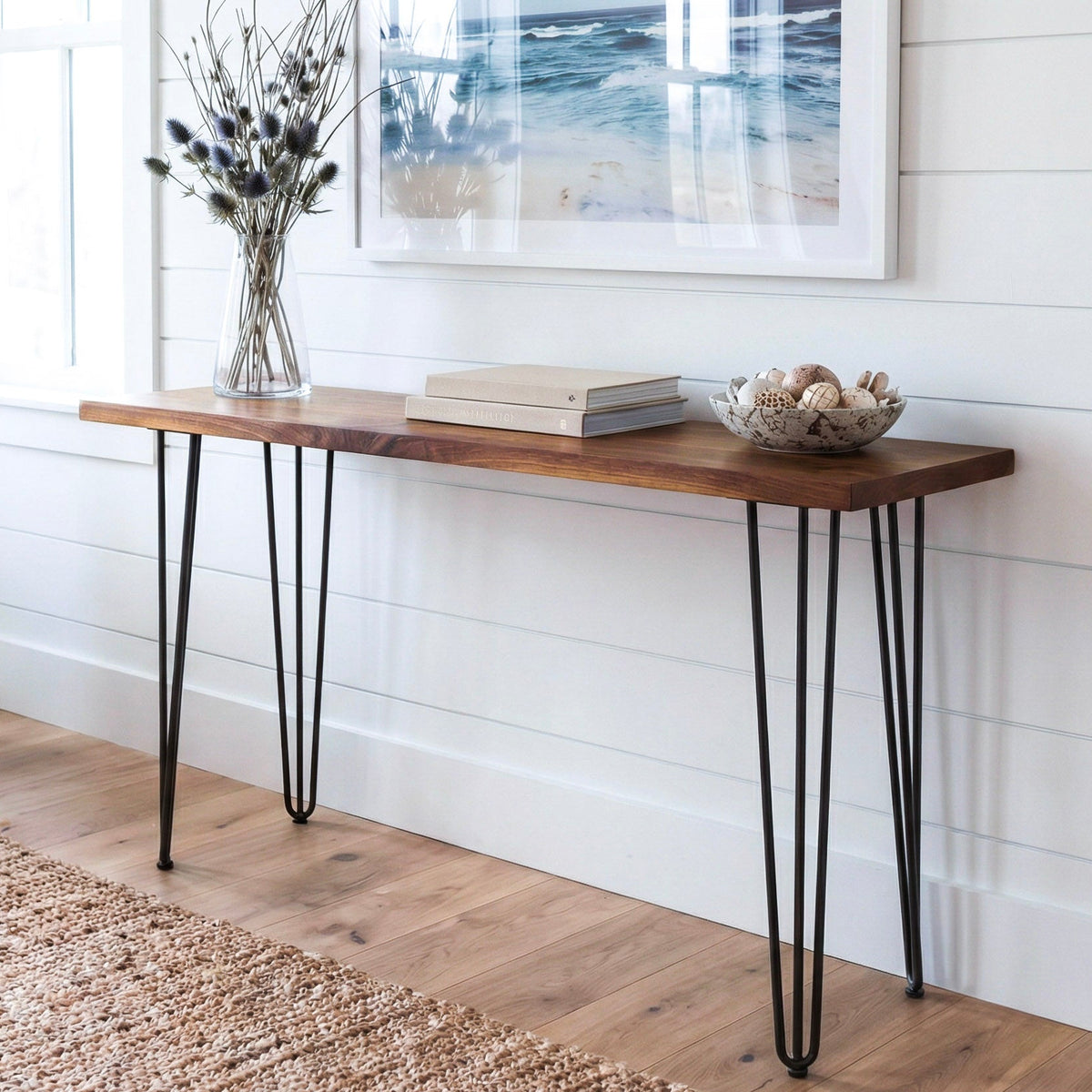 Solid Walnut Console Table – Custom Built, 100% Real Wood | Artisan Born