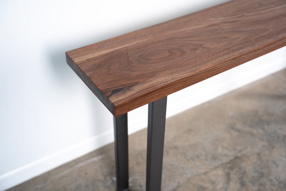 Industrial 2024 Walnut Console Table