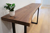 Custom-Made Live Edge Walnut Console Table