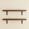 Walnut Wall Shelves with Bracket