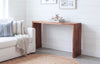 Modern Walnut Waterfall Console Table