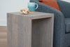 Light Grey Waterfall End Table