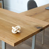 Solid White Oak L-Shaped Desk