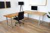 Solid White Oak L-Shaped Desk