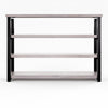 Industrial White Bookshelf with 4 Shelves