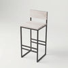 Contour Oak Bar Stool with Back
