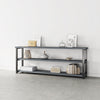 Verona Industrial Black Low Bookshelf