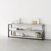 Verona Industrial White Low Bookshelf