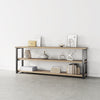 Verona Industrial Wood Low Bookshelf