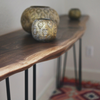 6ft Handmade Live Edge Walnut Console Table