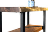 Walnut Live Edge Console Table With Shelf