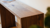 Modern Walnut Waterfall Console Table